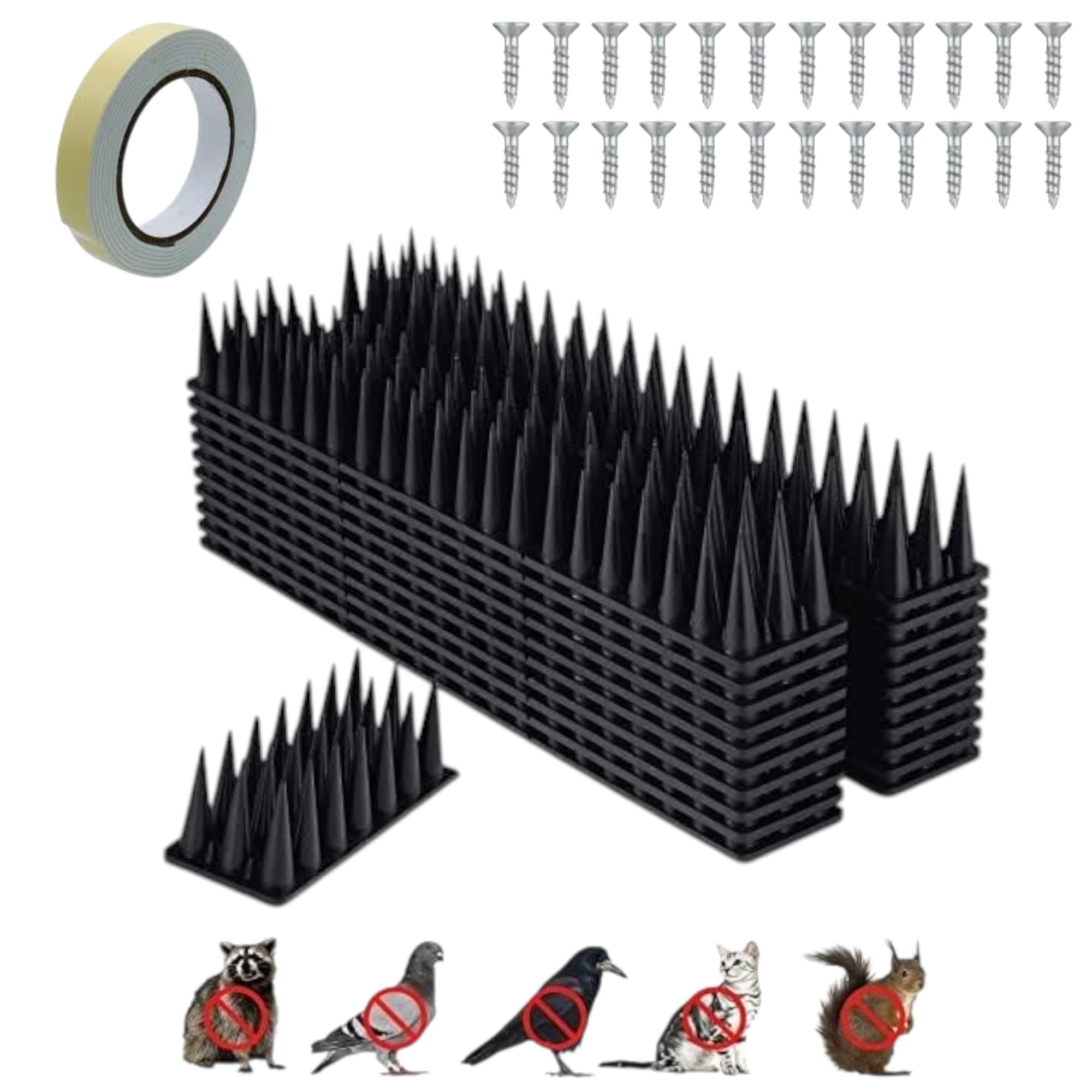 Homestead Decor Anti Bird Plastic Spikes (5 pcs, Black) – Pigeon & Crow Deterrent for Balcony, AC Units, Windows & Railings – Humane Outdoor Bird & Animal Repellent-image-13