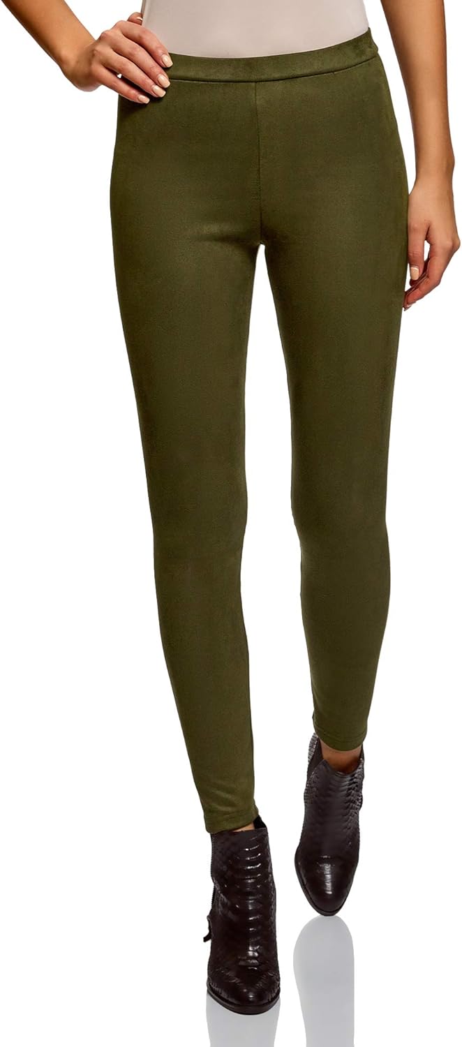 Green suede leggings Clearance