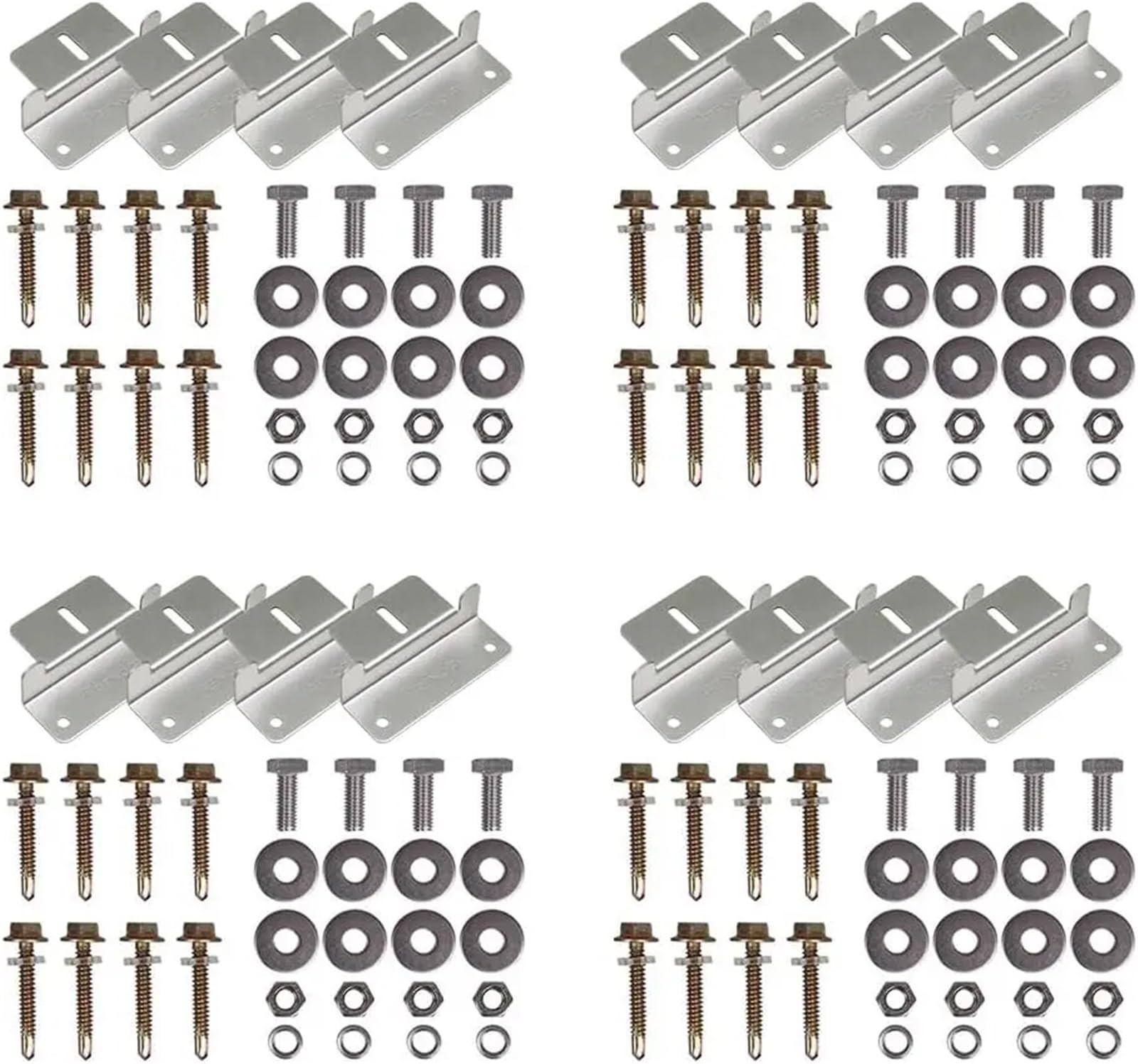 Solar Panel Mounting Brackets Solar Panel Mounting Z Brackets Lightweight Aluminum Corrosion-Free Construction for RVs,Trailers,Boats(16Pcs)