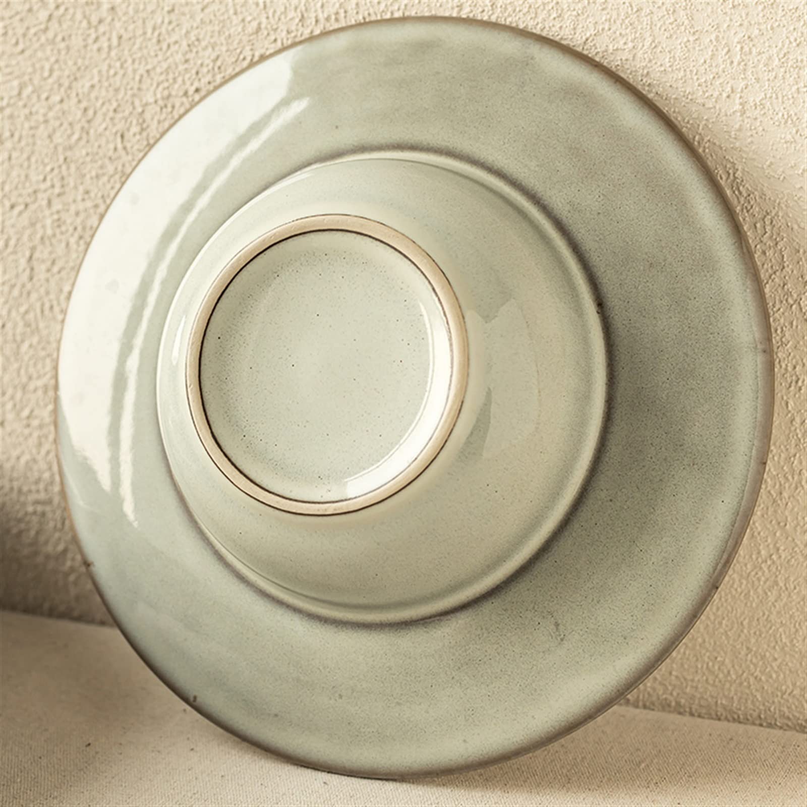 Obiadowe Talerze Chlebowe Ceramiczny talerz do zupy Domowa miska na makaron Restauracja Kawiarnia Talerz sałatkowy Okrągły deserowy Prosty Jednolity kolor Głęboki Talerze Kuchenne(001)