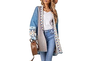 Women's Southwestern Aztec Cardigan: Boho Style Meets Cozy Comfort