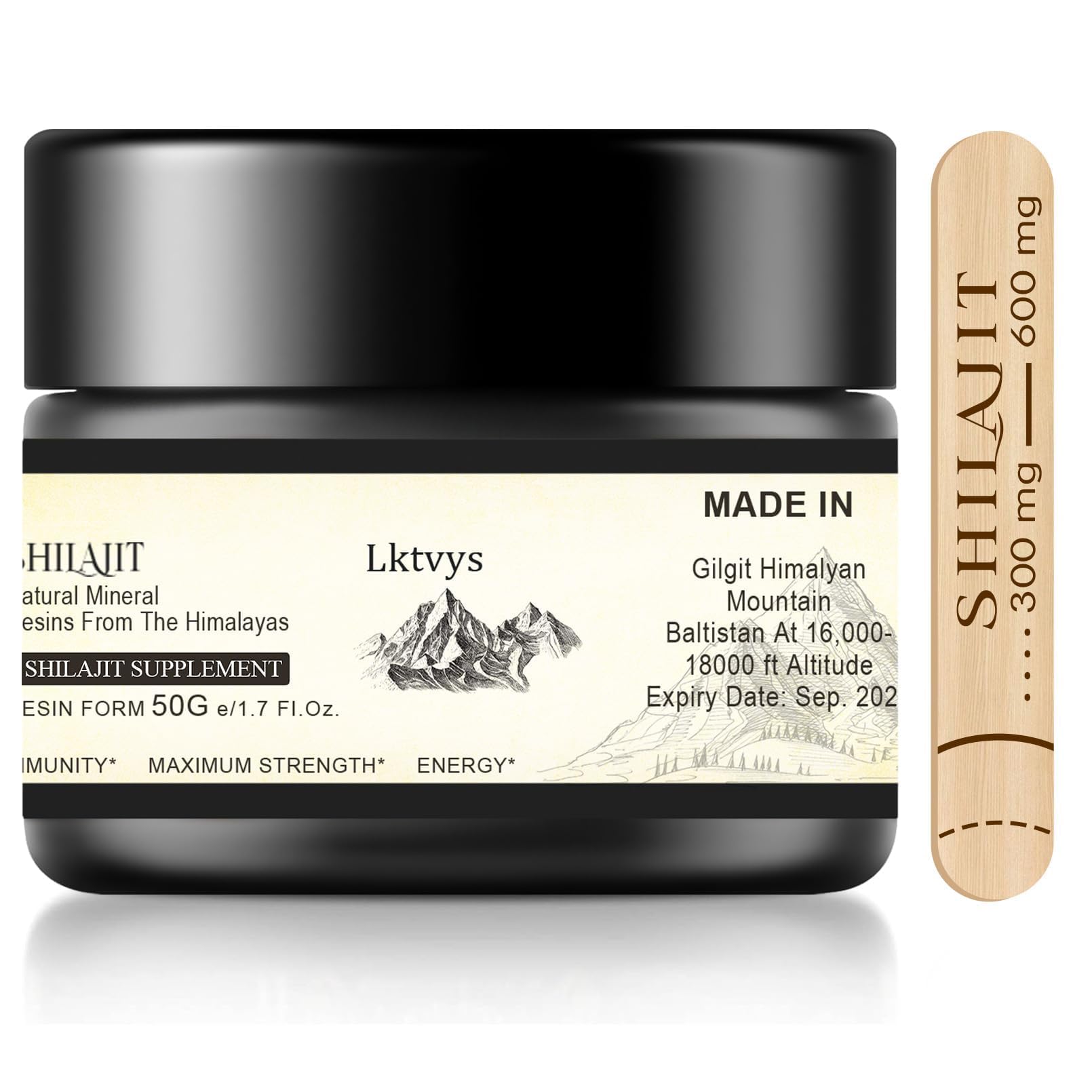 Premium Himalayan Shilajit Resin - 50g Pure & Natural Supplement for Energy, Immunity, and Mental Clarity, Rich in Fulvic Acid & Essential Minerals, Preservative-Free