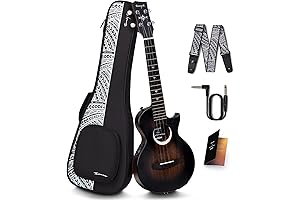 Enya Taimane Moon Signature Tenor Ukulele: All Solid Mahogany, AcousticPlus Pickup, and Bundle