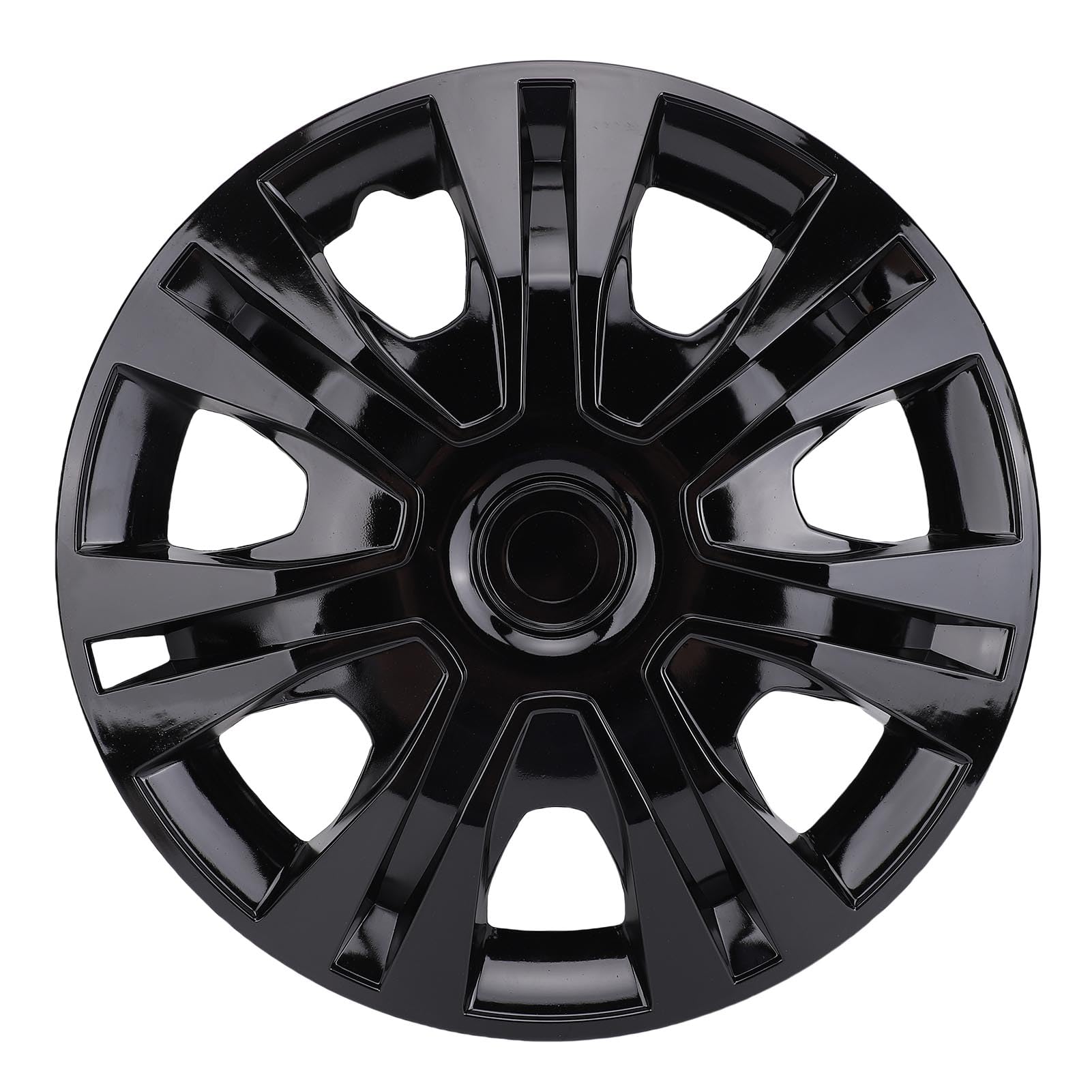 Aramox 4 szt. Kołpaki Kołpaki 16-calowe 4 Kołpaków ABS z Uniwersalnym Dopasowaniem (BLACK)