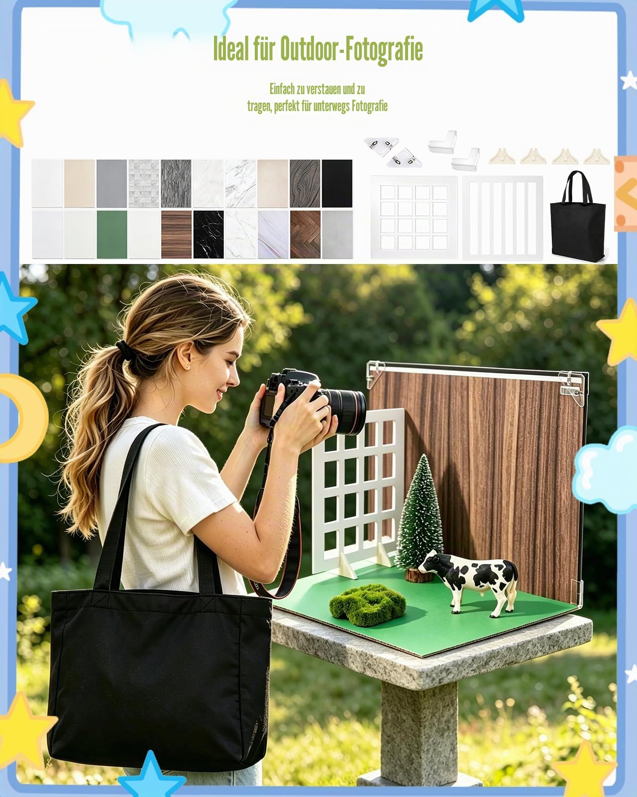 22 Stück Fotografie Hintergrund Boards Set, Fotohintergründe für Lebensmittelfotografie, 24 Muster, kleines Produkt, Hintergrund-Tischplatten-Set für Schmuck Kosmetika Lebensmittel, 42 x 29cm