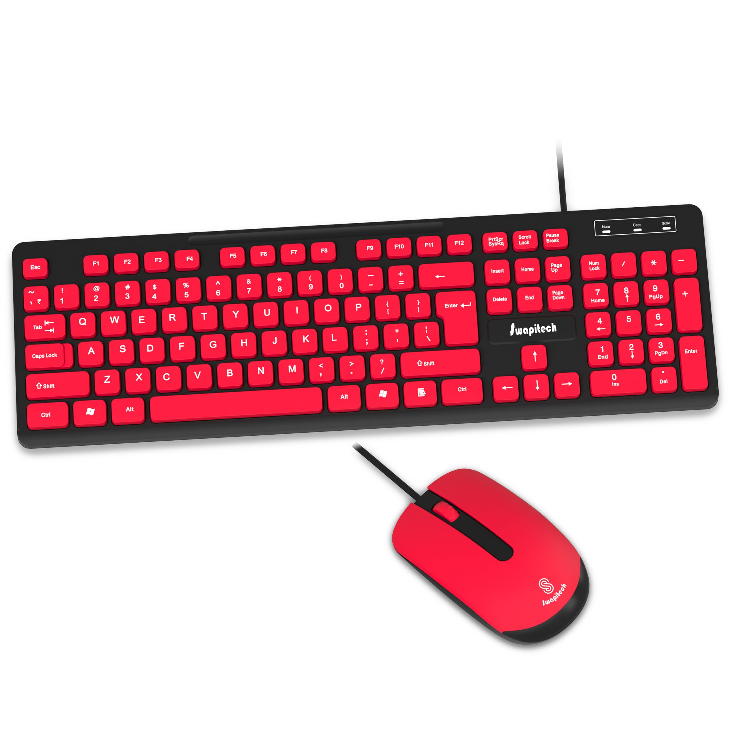 Swapitech ST-KW-02 Wired USB Full-Size Keyboard & Mouse Combo | Plug & Play | 3 Button Mouse | High Precision | 1000 DPI | Advance Optical Sensor | Compatible with Windows, Mac & Linux-image-48
