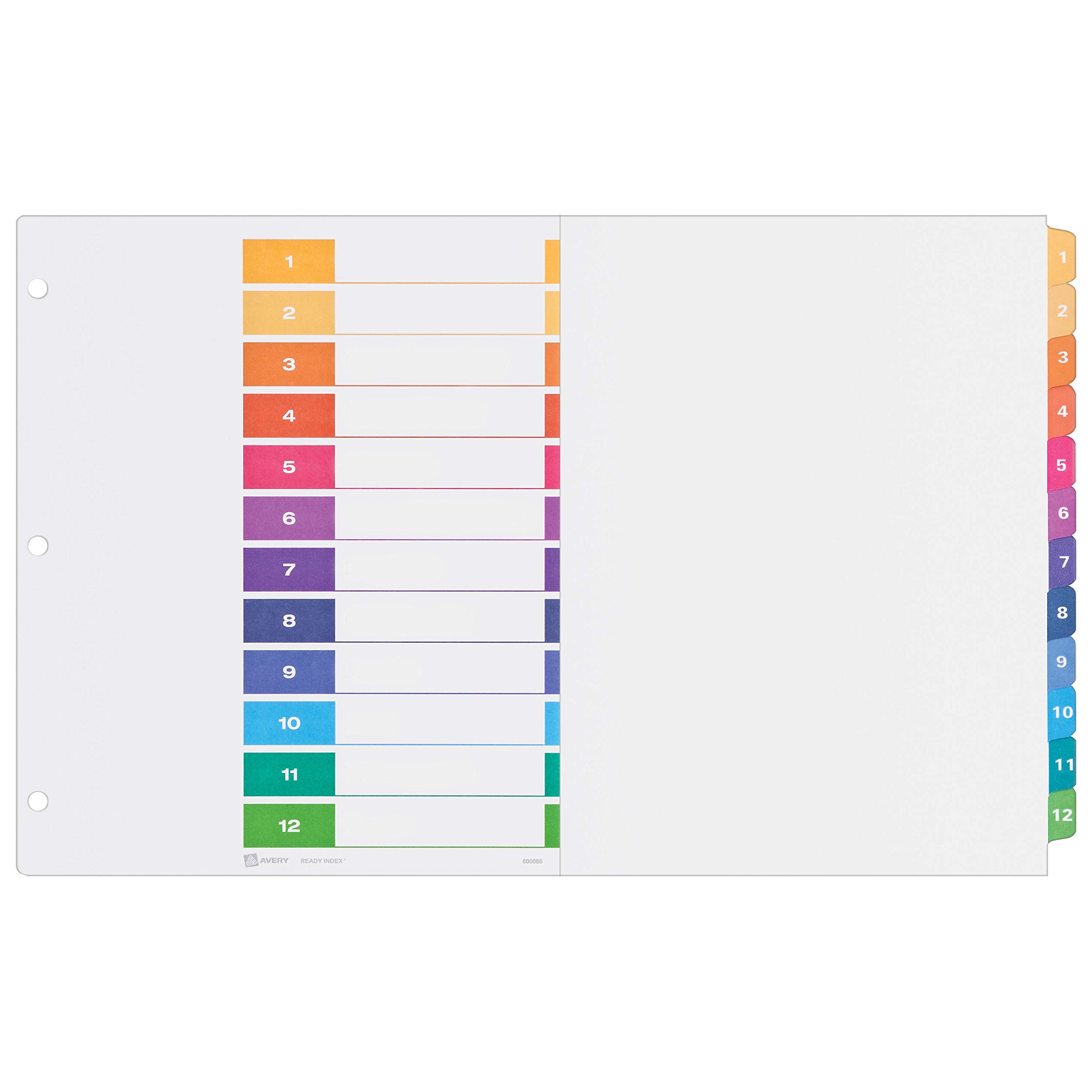 Avery 11149 Ready Index Customizable Table of Contents ...