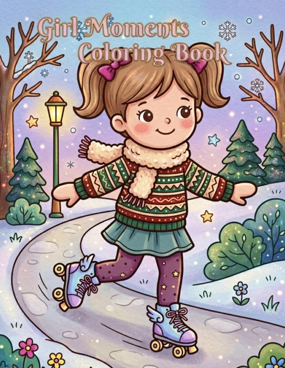 Girl Moments Coloring Book: A Relaxing Coloring Book for Teens and Adults Featuring Cute Everyday Scenes and Positive Vibes