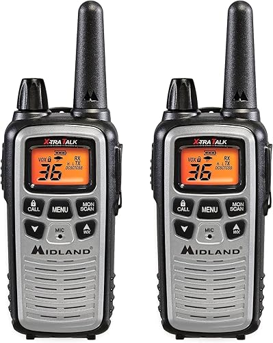 Miniatura 2 de Midland LXT600VP4 FRS Walkie Talkies para Negocios  Radios de Dos Vías de Largo Alcance de 36 Canales con Auriculares y Base de Carga, Alertas