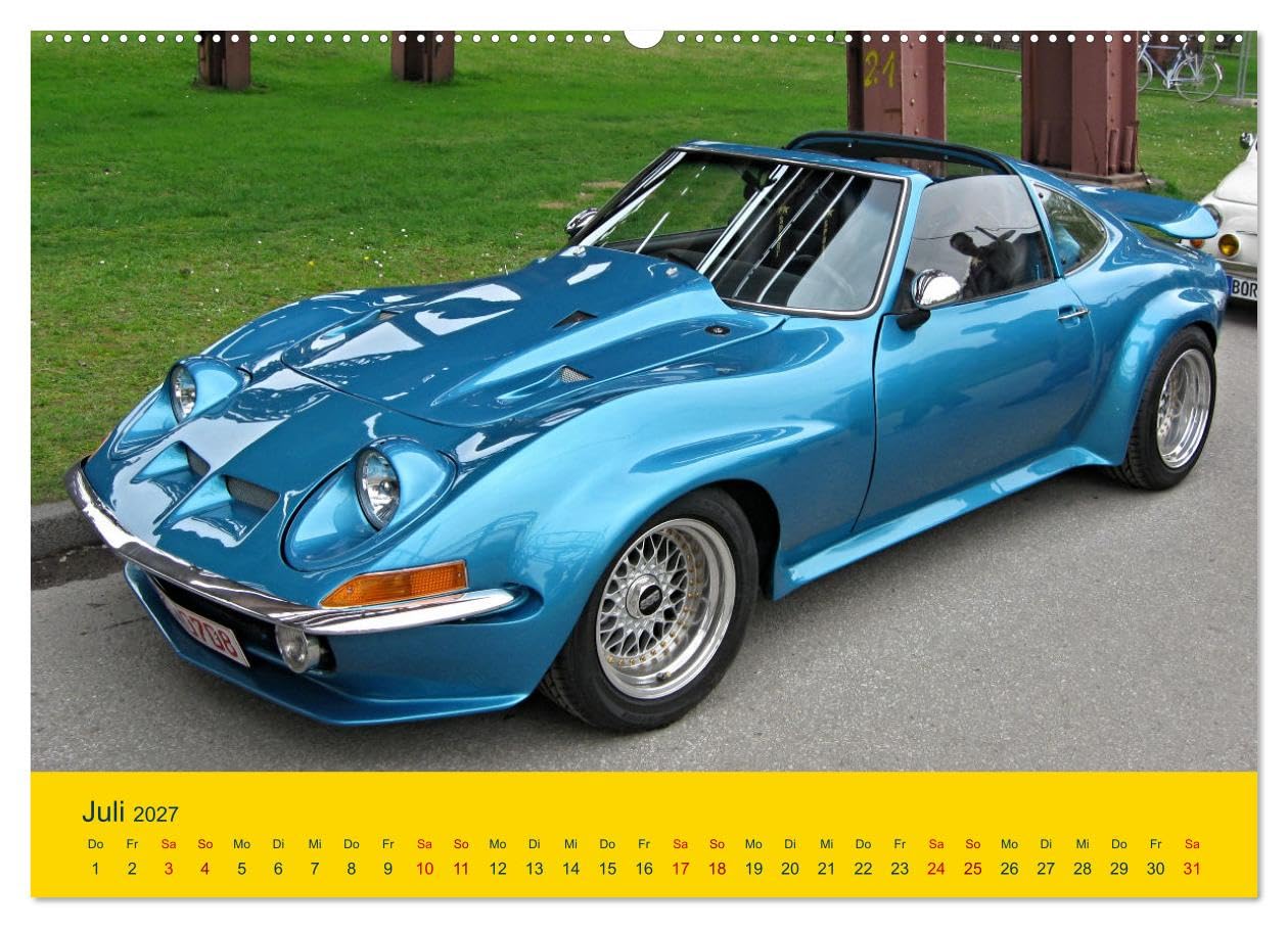 CALVENDO - Automobile Rêves des années 70 (calendrier mural 2027 de qualité supérieure DIN A2 paysage) - Impression artistique brillante : pour beaucoup étaient des voitures inaccessibles, un