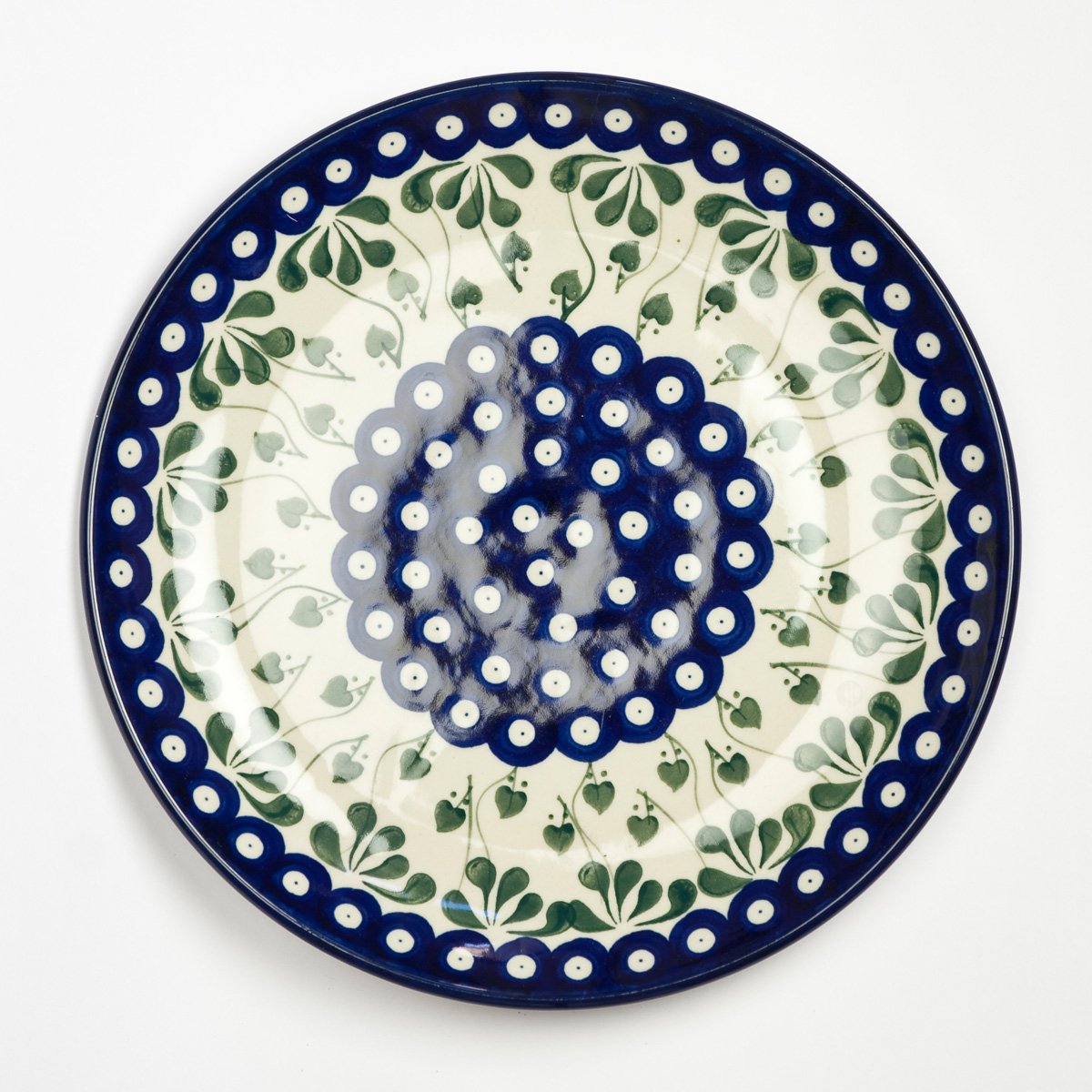 Polish Pottery 25cm Plate - Love Leaf