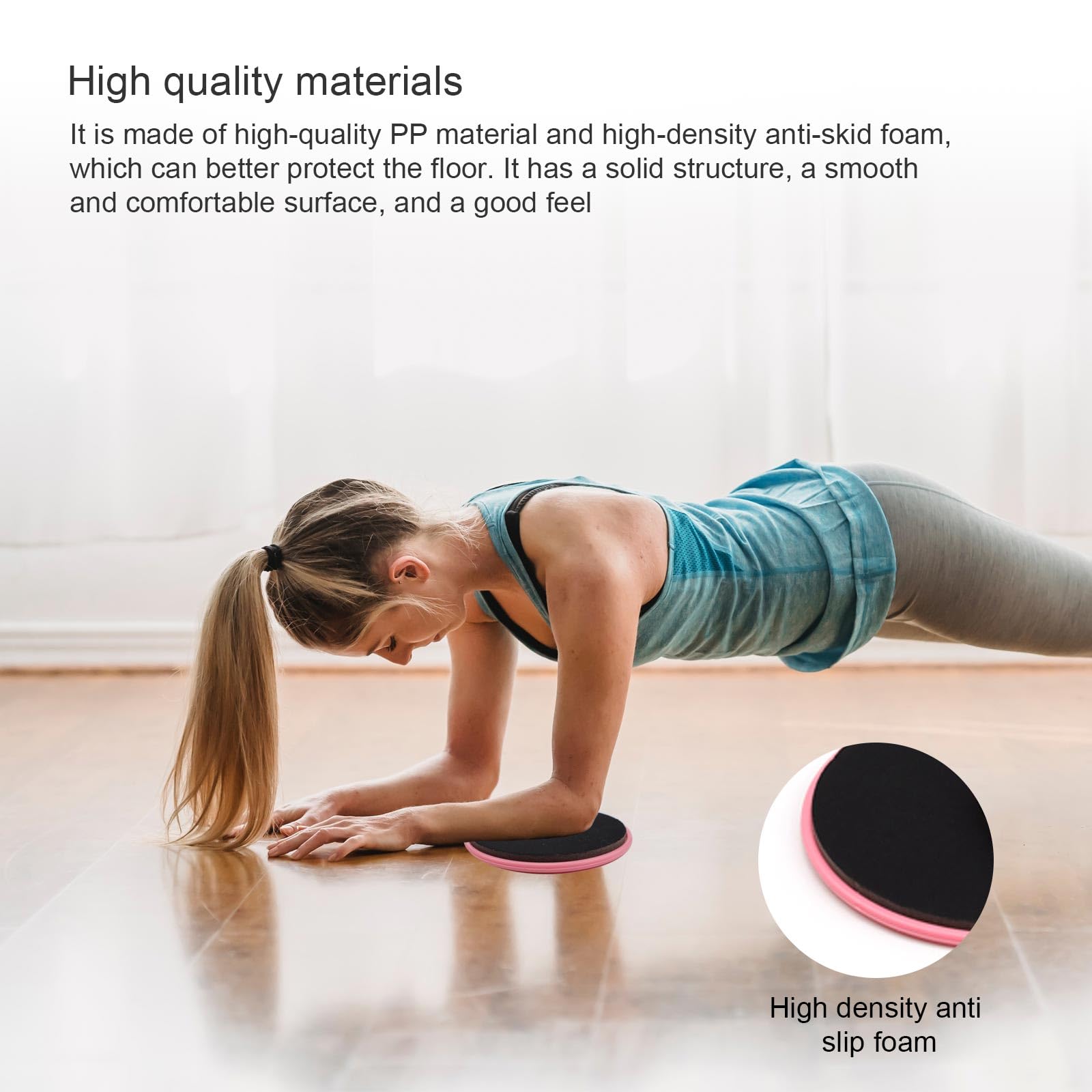 Fitness Core Slider 4 Pezzi, Diametro 17,5 cm Scivolante Dischi per Il Fitness, Fitness Slider Modellante per la Perdita di Grasso, per Affondi Plank Support Allenamento Addominale