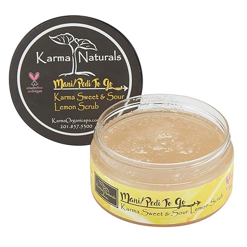 Karma Organic Exfoliante natural de limón aceites esenciales para una piel impecable, brillante y equilibrada