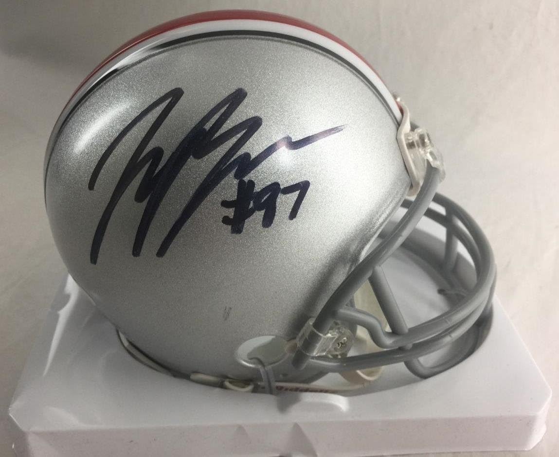 Joey Bosa signed Ohio State mini helmet rookie coa Buckeyes