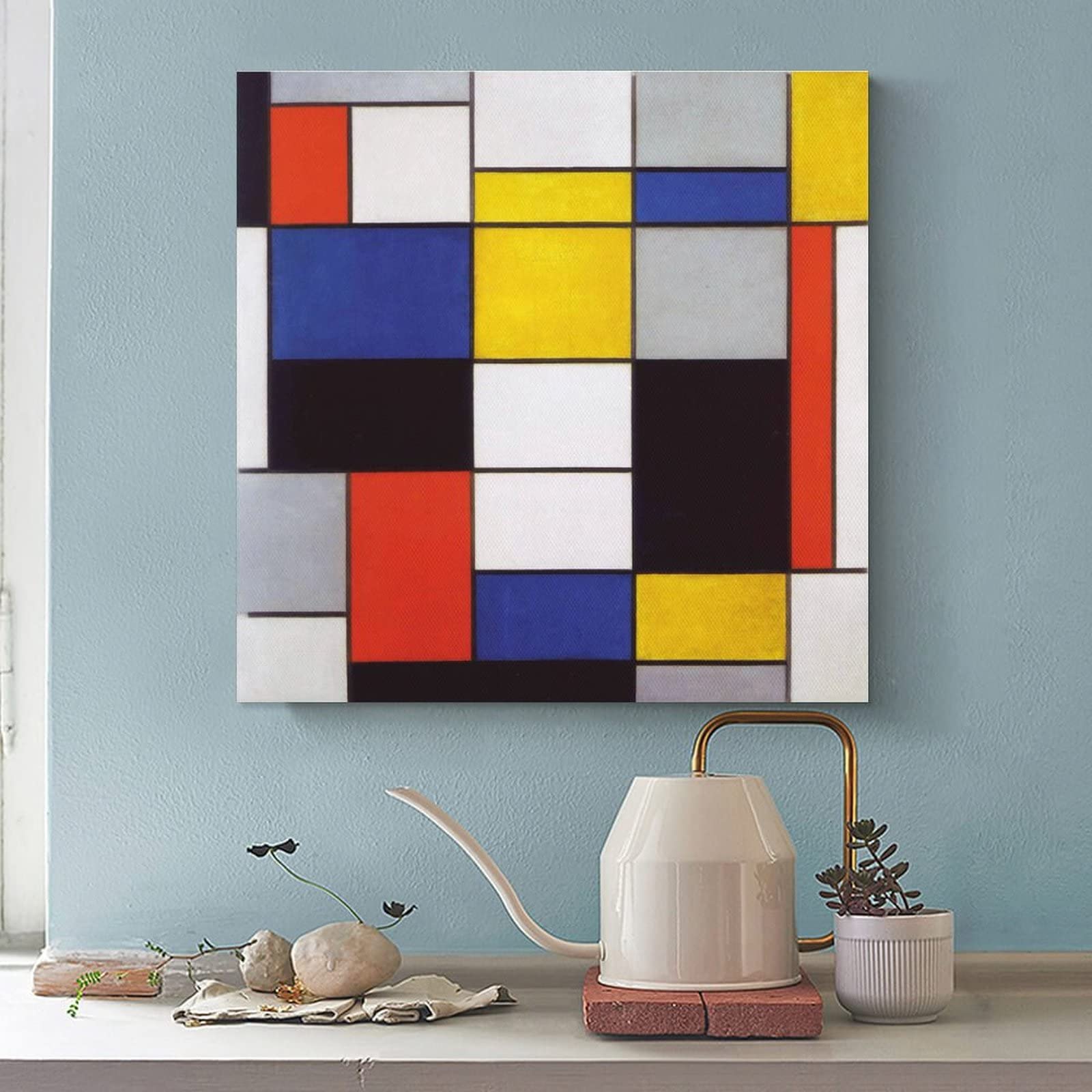 油絵　絵画　ピエト・モンドリアン　アート Amazon.co.jp: ピエト モンドリアン クラシック アート 幾何学 ライン