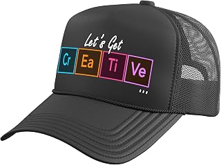 Funny Art Graphic Designer Let's Get Creative! Trucker Hat with Adjustable Mesh Back