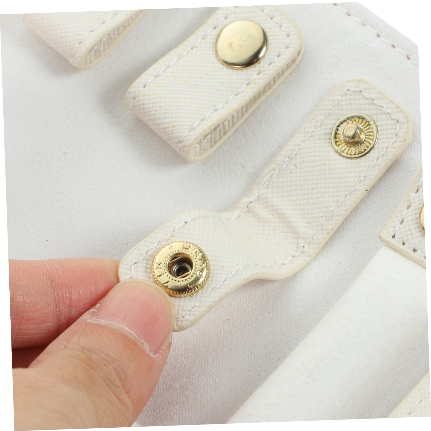 ULTECHNOVO Travel Jewelry Organizer Roll Bag Foldable Jewelry Storage for Earrings Rings Necklaces Case