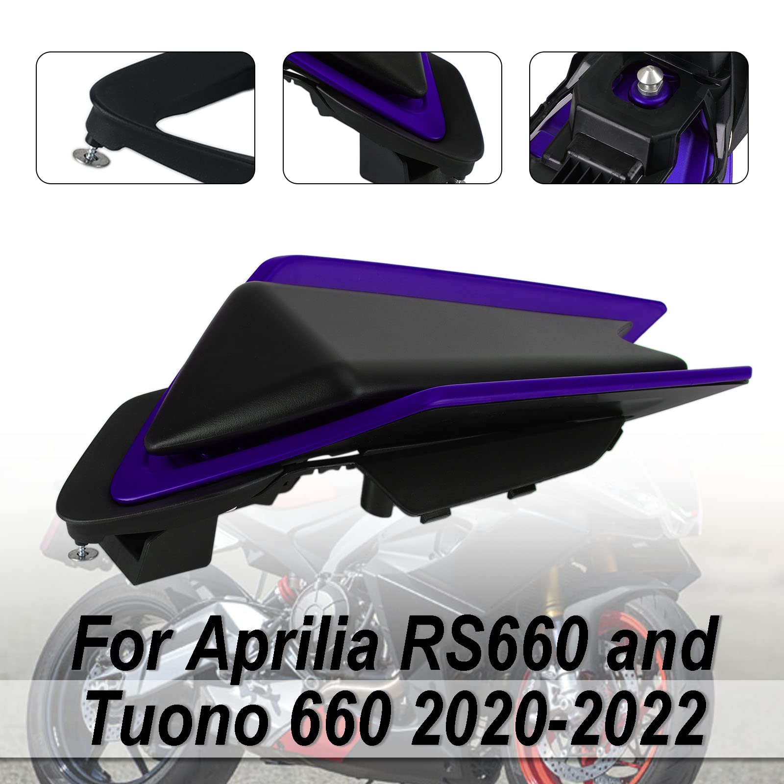 Topteng Purple Rear Cowl Tail Fairing Cover Apto para Aprilia RS660 and Tuono 660 2020-2024, Apto para Aprilia RSV4 2021-2024