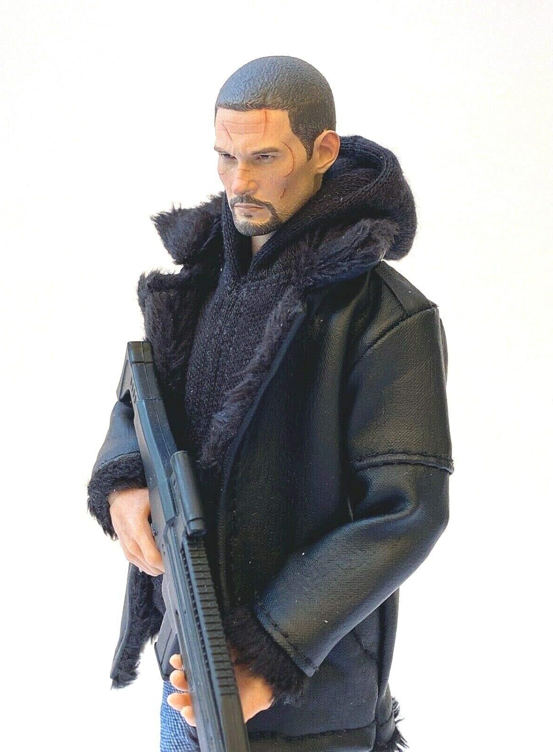1/12 Scale Black Coat, Jeans, Hoodie for Mezco Slim Body (Figure NOT Included)