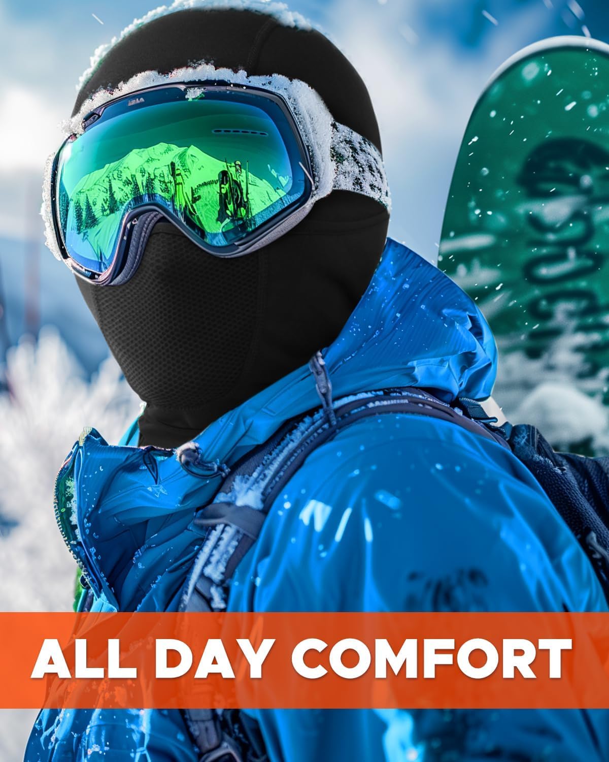 NORTHWIND Full face Balaclava Face Ski Mask with Movable Deisgn for Men Women Thermal Fleece Winter Head Face Covering for Bike Cold Weather Skiing Warmer Face Gaiter (in, Alpha, Free Size, Black) 3