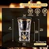 DUJUST Shot Glasses 4cl Crystal Glasses Decorated with 24K Gold Leaf Flakes Cool & Cute Shot Glasses BPA Free and Lead Free Room Decor - Pack of 2