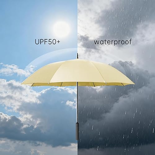 Miniatura 3 de Silfrae Paraguas universal para cochecito de bebé, paraguas de bicicleta 210T, poliéster resistente al agua 360°, sombra ajustable