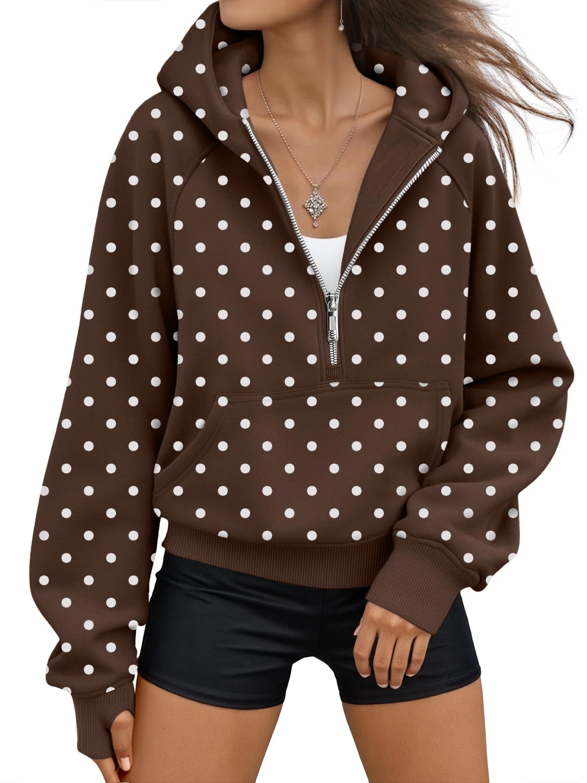 AUTOMET Womens Hoodies Half Zip Up Casual Comfort Fall Clothes 2026