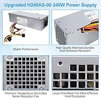 Vista 2 de S-Union 240W Power Supply Unit Replacement for Dell OptiPlex 390 790 960 990 3010 9010 Small Form Factor System SFF H240AS-00 H240AS-01 H240ES-00