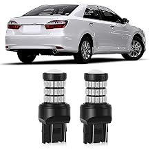 Brilliant Red T20 7443 7444 7440 LED Bulbs Compatible with 2012 2013 2014 2015 2016 2017 Toyota Camry for Brake Tail Lights, Pack of 2
