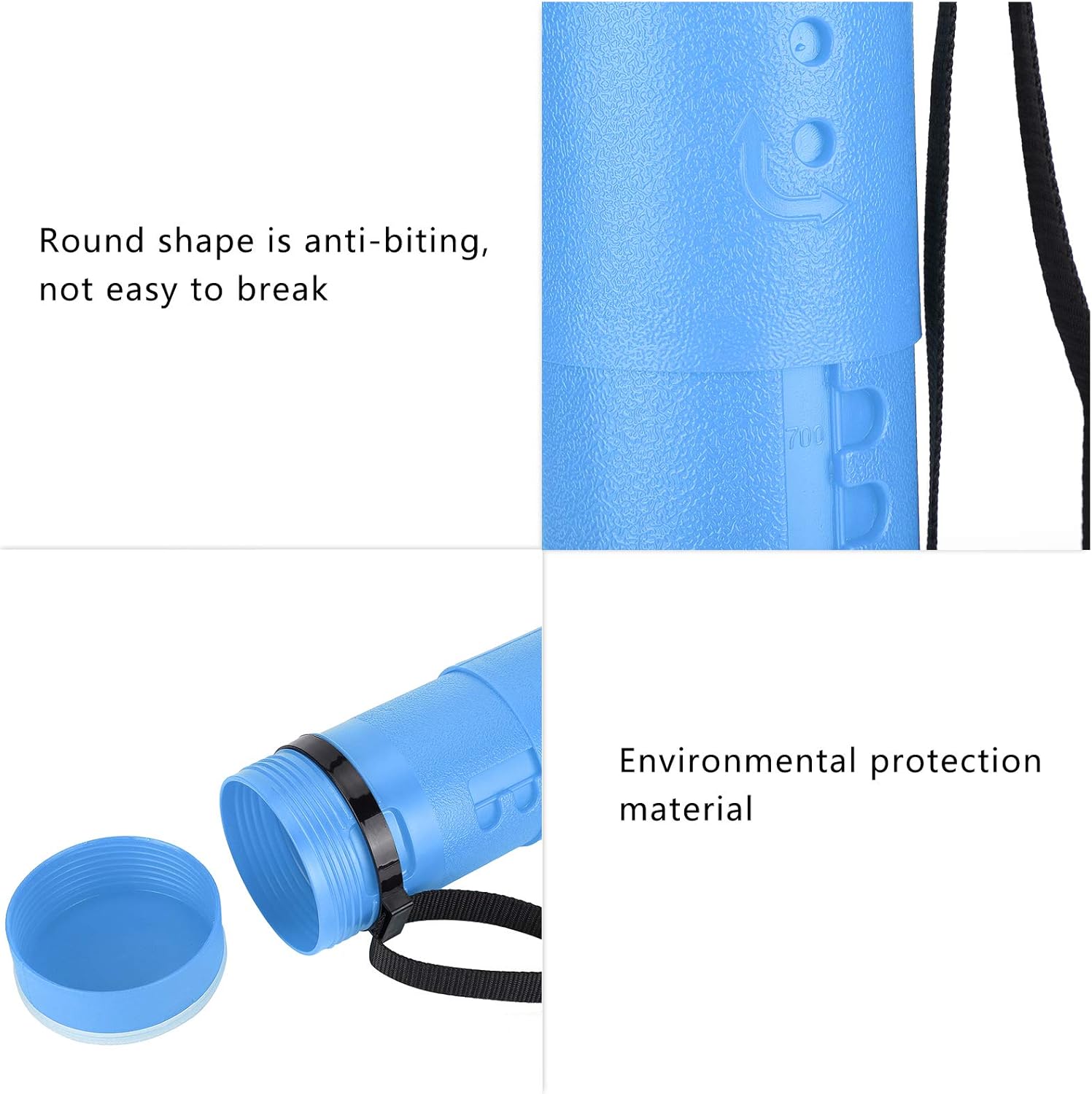 Poster Tube, Extendable Poster Tubes, Art and Poster Storage Transport Tubes, Small Poster Tube with Strap, Round Poster Holder Tube for Document, Drawing, Artwork (Blue)
