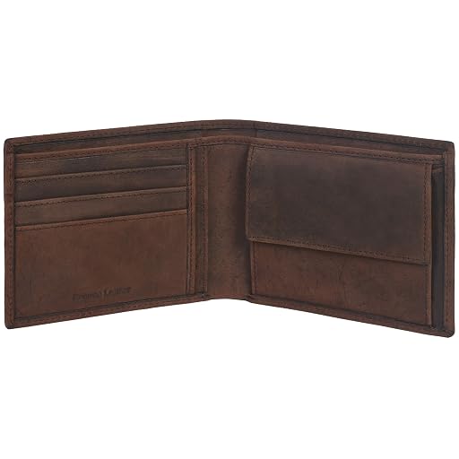 Eono Leather Wallet with RFID Protection, Brown