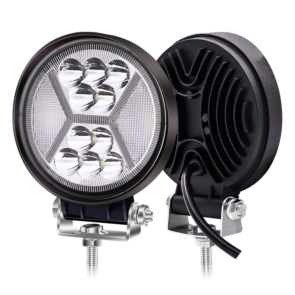 Luz de trabajo LED, 2 faros delanteros LED Spot Flood Combo Lights 12V 24V Off Road Driving Faros antiniebla Auxiliares Luces de circulación diurna para motocicleta SUV Barco Camión Tractor