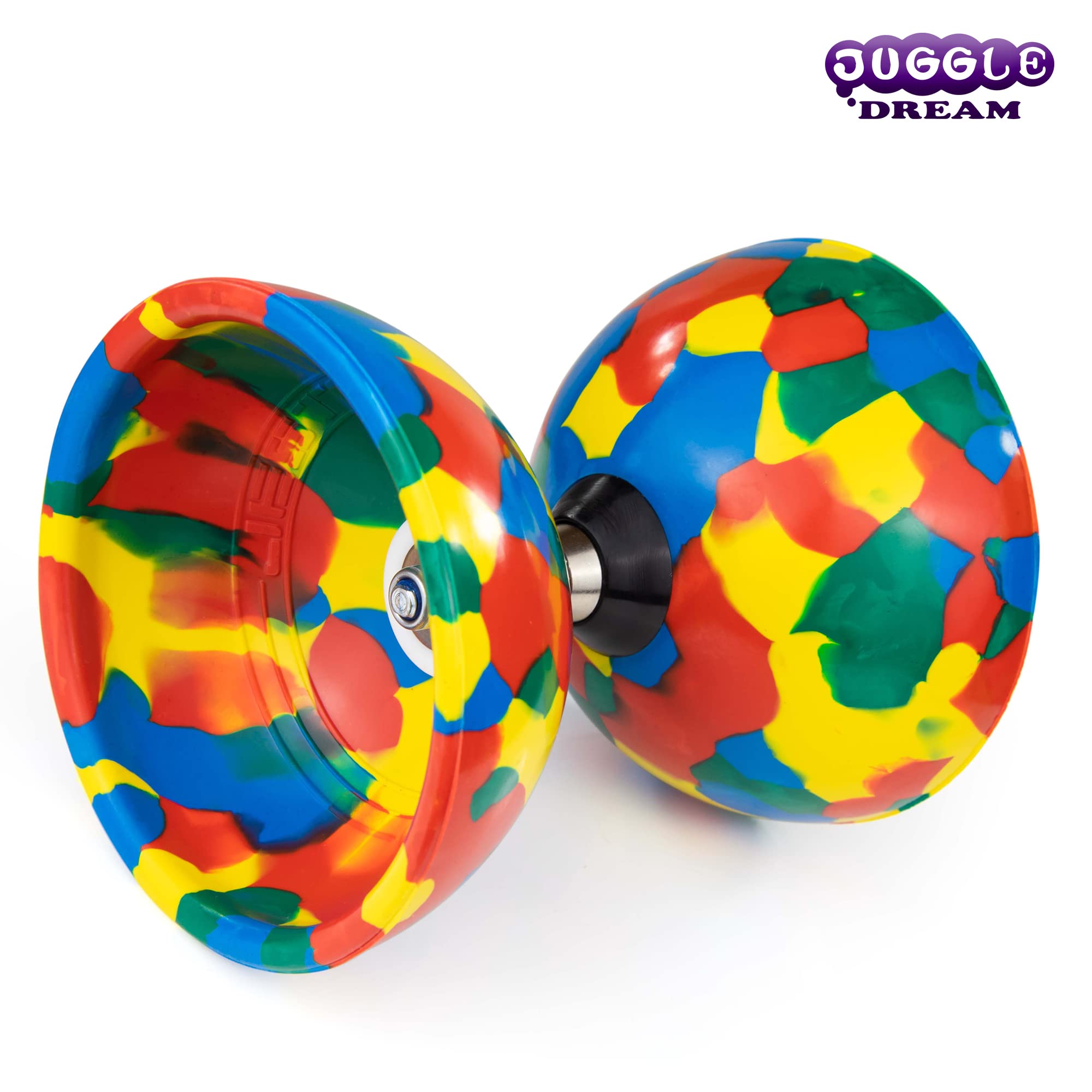 Juggle Dream Jester Cuscinetto a Sfera Diabolo, Bacchette in Alluminio, Video di Apprendimento Online – Giocattolo da Giocoleria Set (Multicolore)