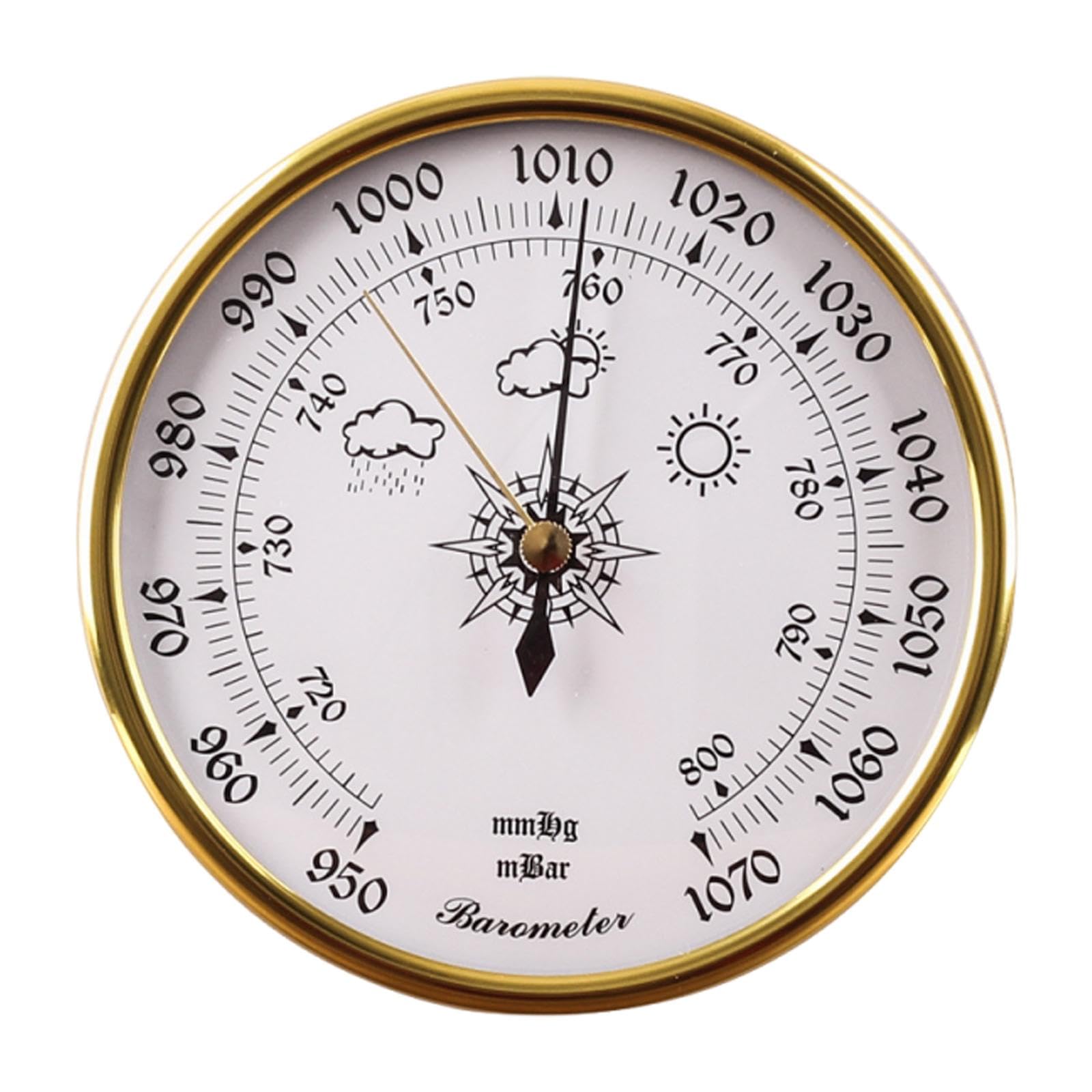 MERISHOPP Barometer Double Pointer High Performance Pressure Gauge for Warehouses Boat White Face| Sports Equipment | Outdoor Sports Gear | Exercise Gear-image-17