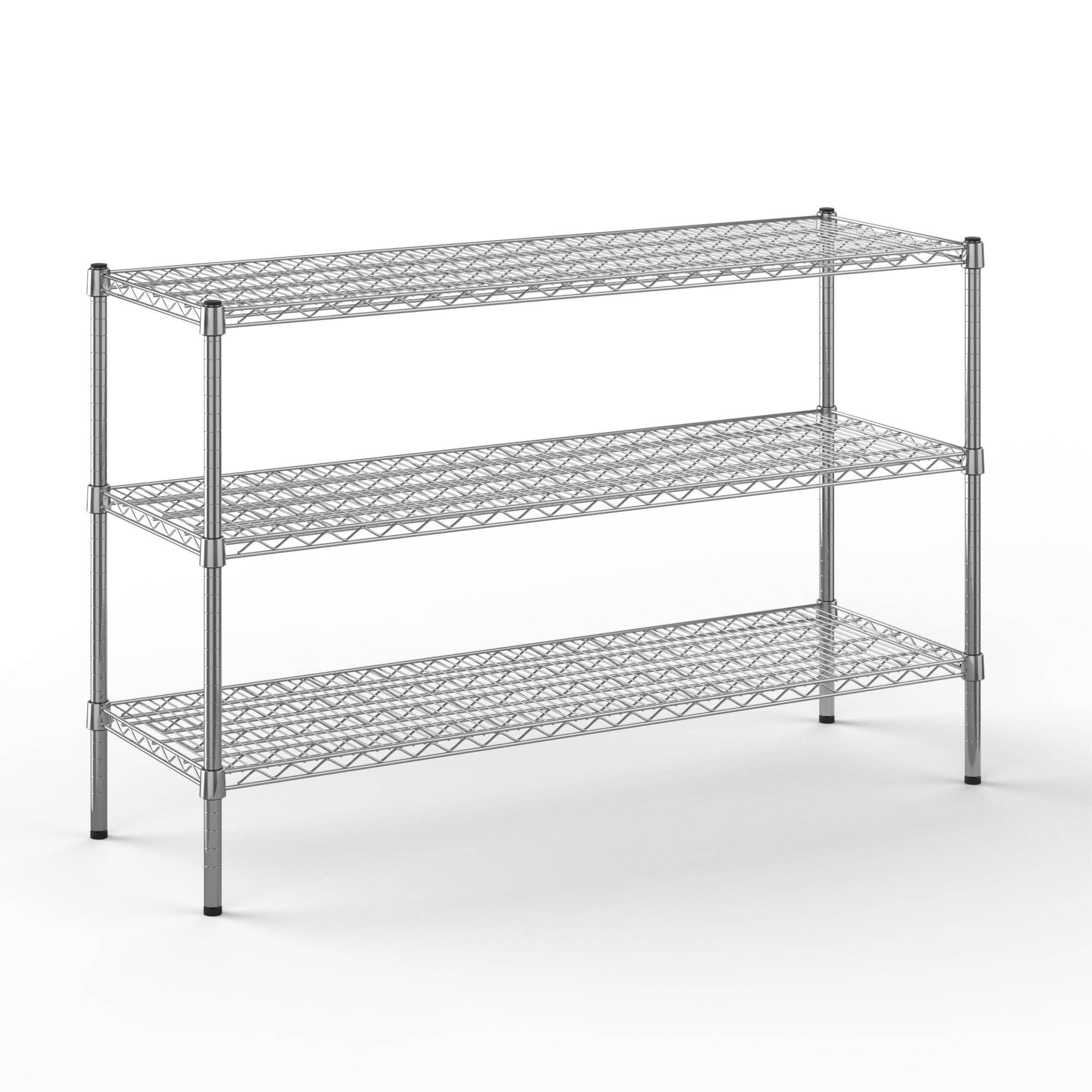 18" Deep x 54" Wide x 34" Height Wire Shelving Kit | 3-Tier | NSF Commercial Storage Rack Unit