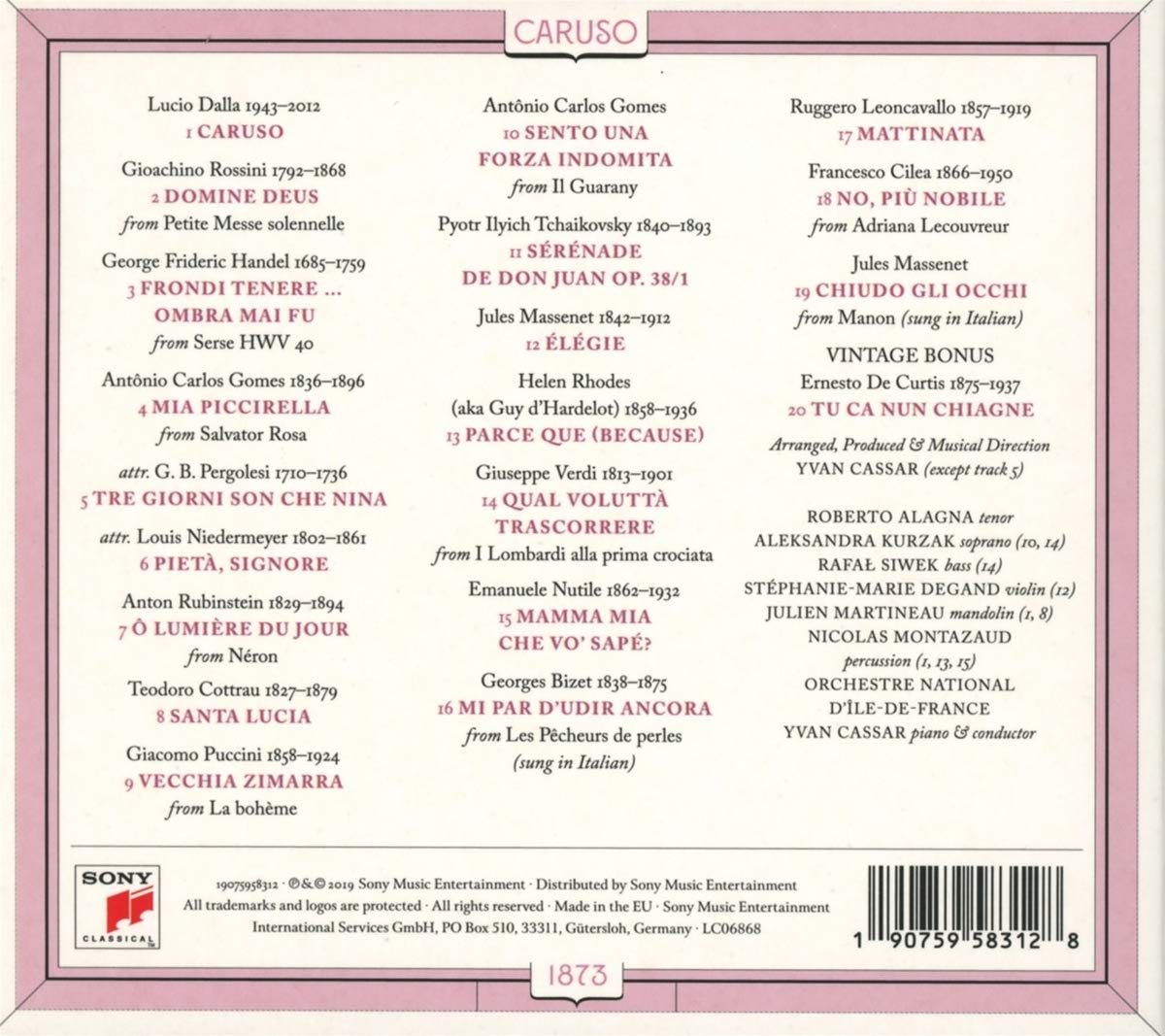 Image secondaire de Caruso 1873 - Roberto Alagna Célèbre le Ténor Légendaire