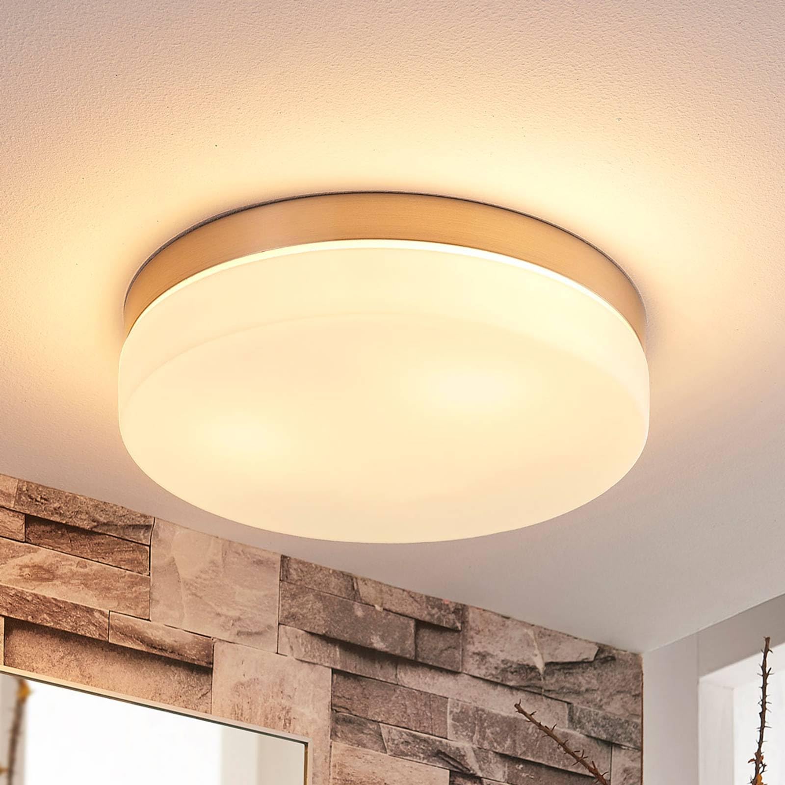 Lindby Deckenlampe Amilia (spritzwassergeschützt (Modern) aus Glas (3 flammig, E27) - Bad Deckenleuchte Lampe Badezimmerleuchte