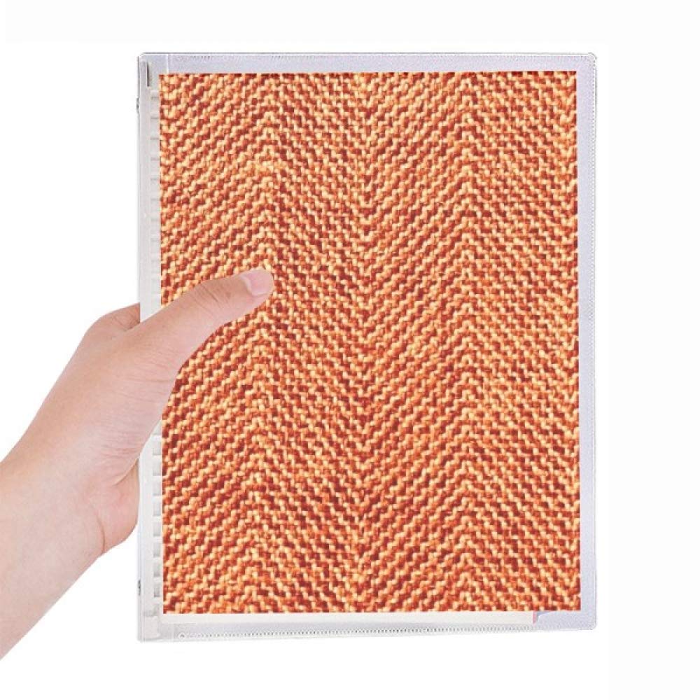 Carnet abstrait à feuilles en lin rechargeable marron, cahier de notes A5