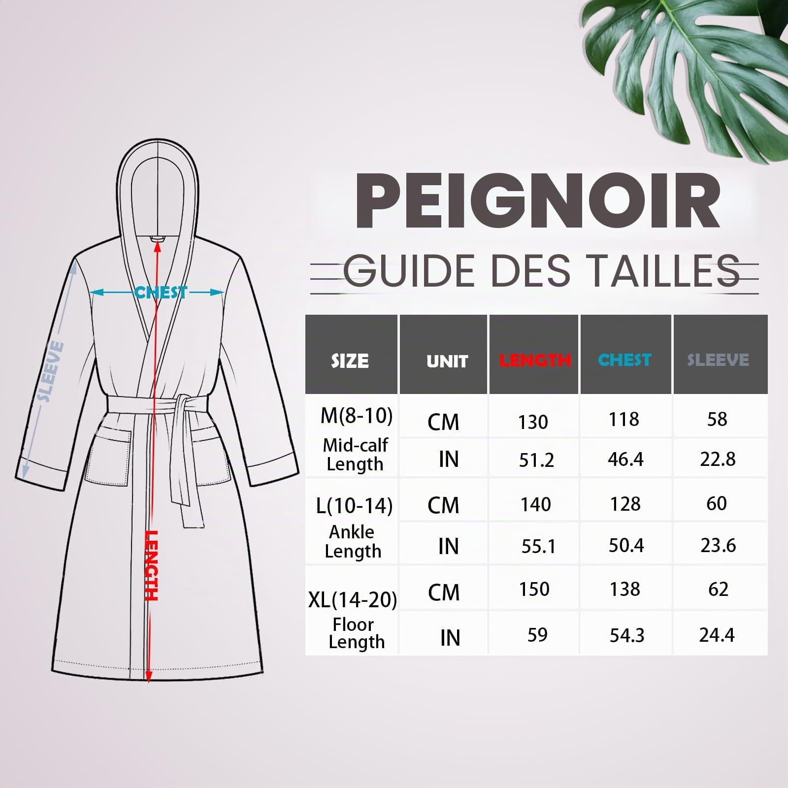 Oksun Peignoir long en polaire pour femme Peignoir à capuche en jacquard doux et moelleux