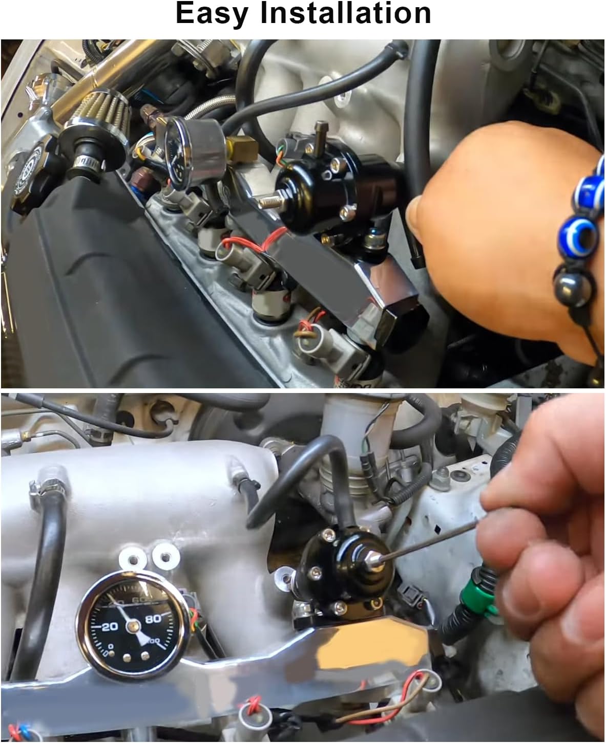 25-300BK Adjustable Fuel Pressure Regulator Fit for Honda Accord 1986-1993 Civic 1992-2000 del 1992-1997 Prelude 1988-1996, High Volume Fuel Pressure Regulator Replace 25 300BK. 25300BK, Black