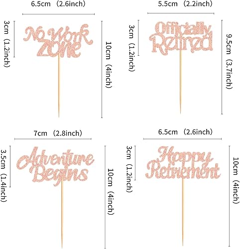 Miniatura 6 de 24 adornos para cupcakes de jubilación oficialmente jubilados sin zona de trabajo, aventura comienza, selecciones de cupcakes, tema de jubilación,