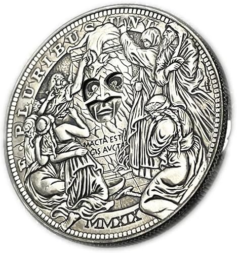 Miniatura 7 de Mecanismo de Estados Unidos Movable Challenge Coin Hobo Nickel Morgan Dollar Roman Booteens Amazing Art Changing Face Regalo creativo Coleccionistas