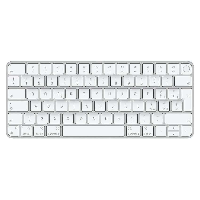 Immagine del prodotto Apple Magic Keyboard con Touch ID: Bluetooth, ricaricabile. Compatibile con i computer Mac con chip Italiano, tasti bianchi