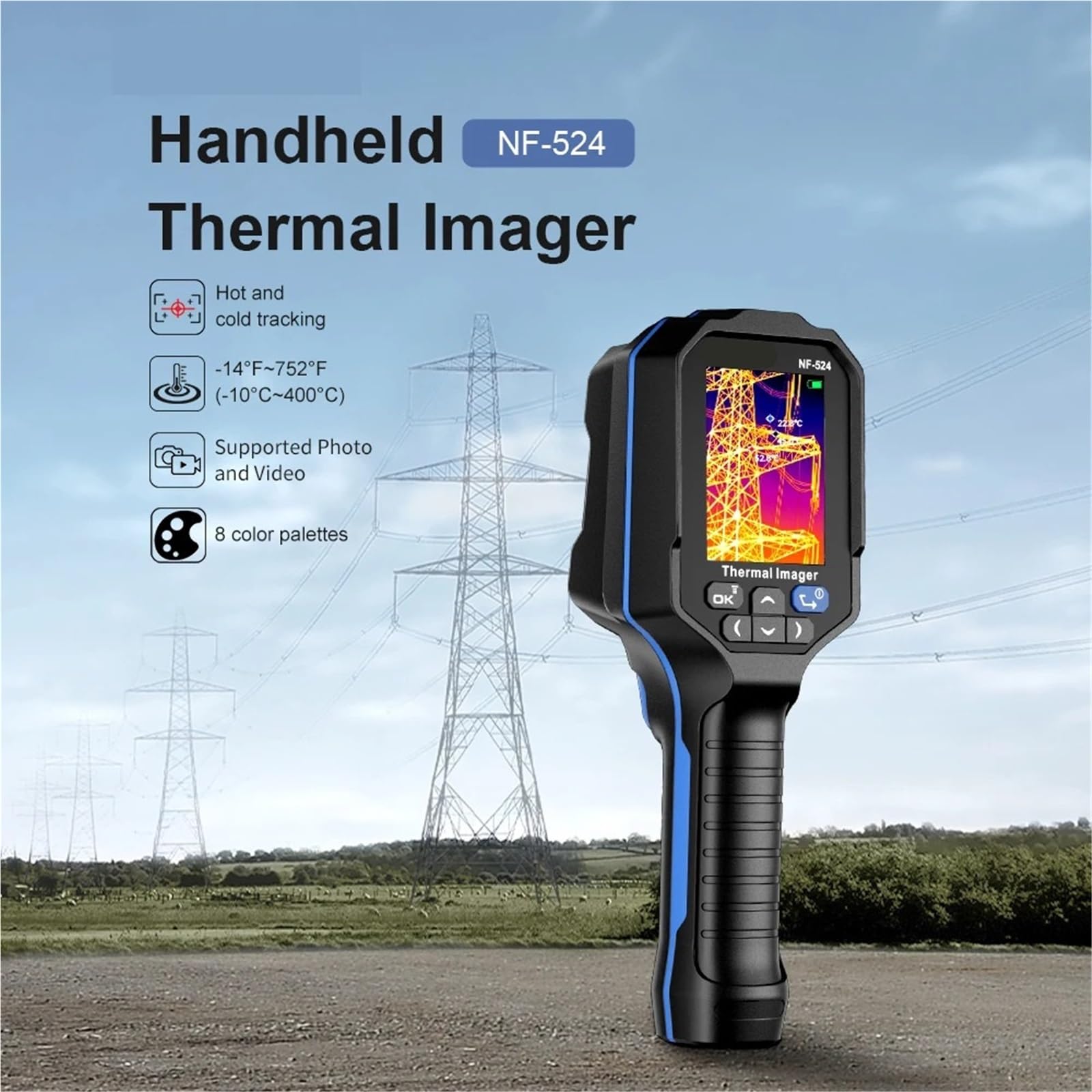 Cámara Termográfica, Cámara Termográfica De NF-524 Para Fugas Tuberías Agua Y Eléctrica Mano 120 * 90