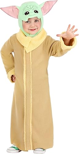 Star Wars - Disfraz de Grogu para niños pequeños, con licencia oficial de Mandalorian, disfraz de Halloween de Yoda para niños