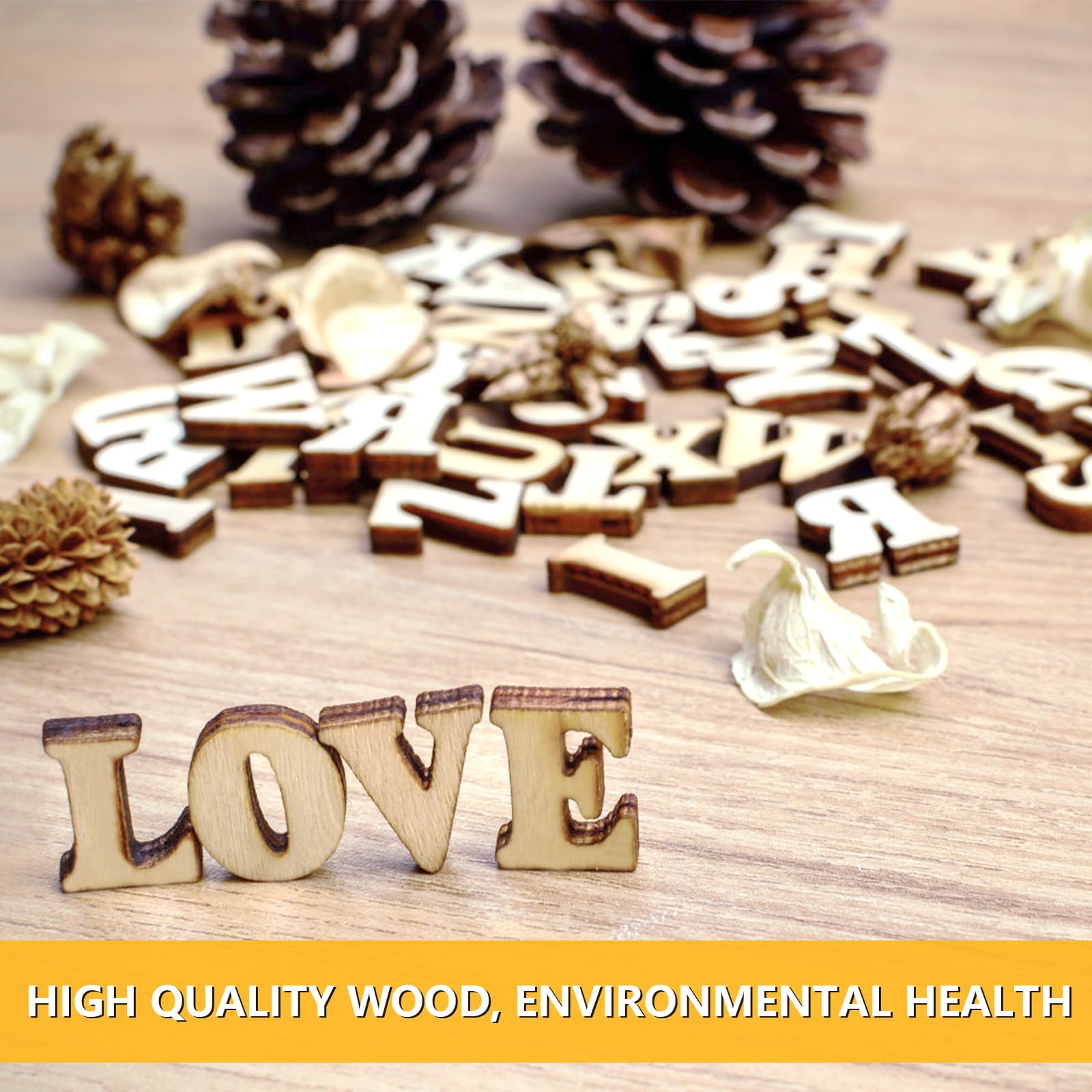 200 Lettere In Legno Dalla A Alla Z - Alfabeto Decorativo Per Artigianato E Apprendimento - Foto 4