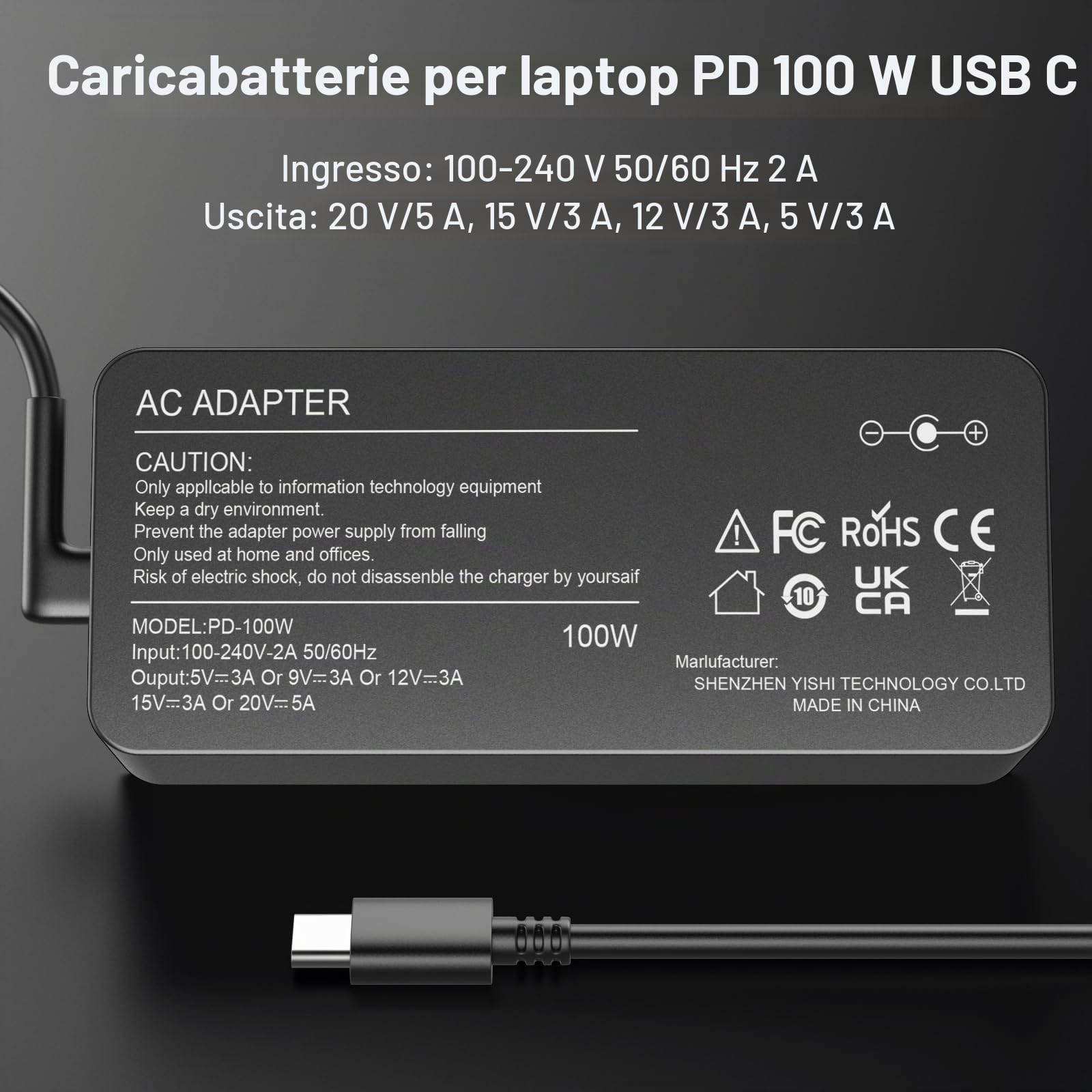 Alimentatore di rete per computer portatile