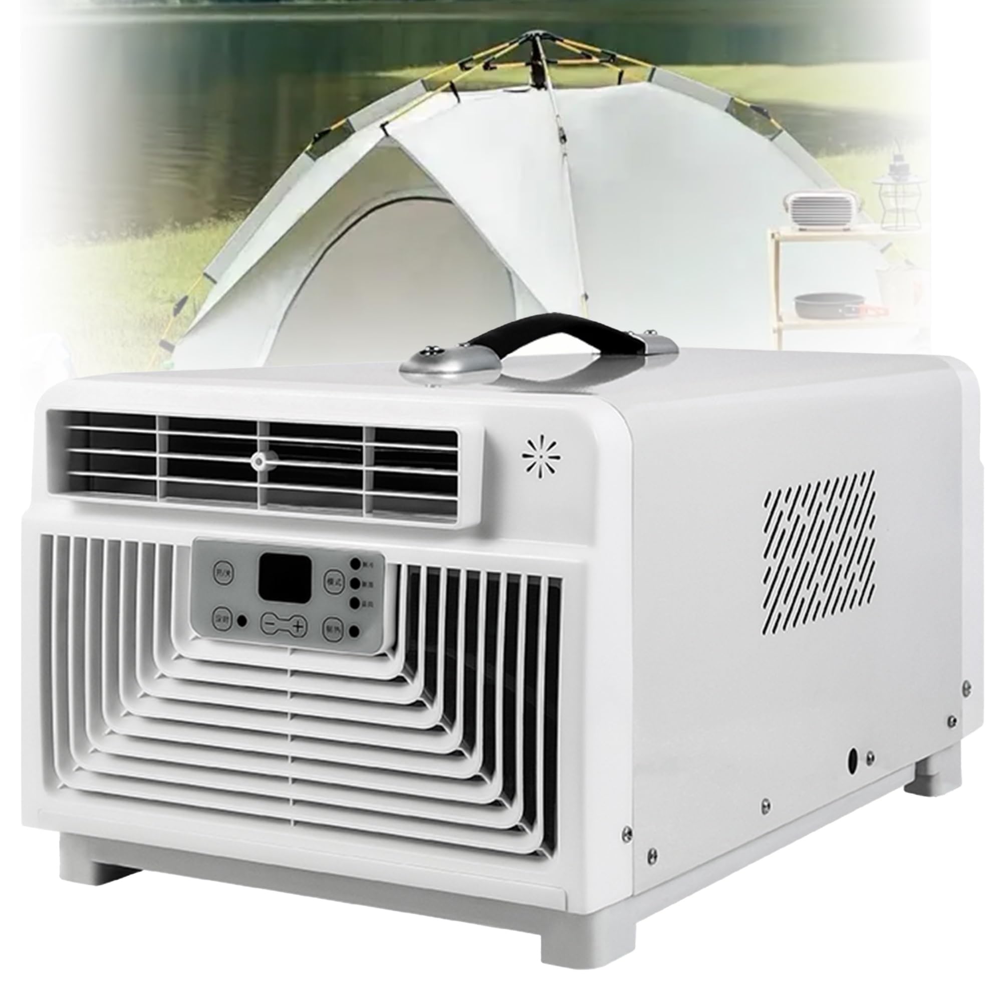 Mini Air Conditioner, 2700 BTU Compressor Cooling, 280W Low Wattage, 3-in-1 Personal AC & Dehumidifier, 45dB Quiet Operation for Bed Net, Desk & Small Bedroom