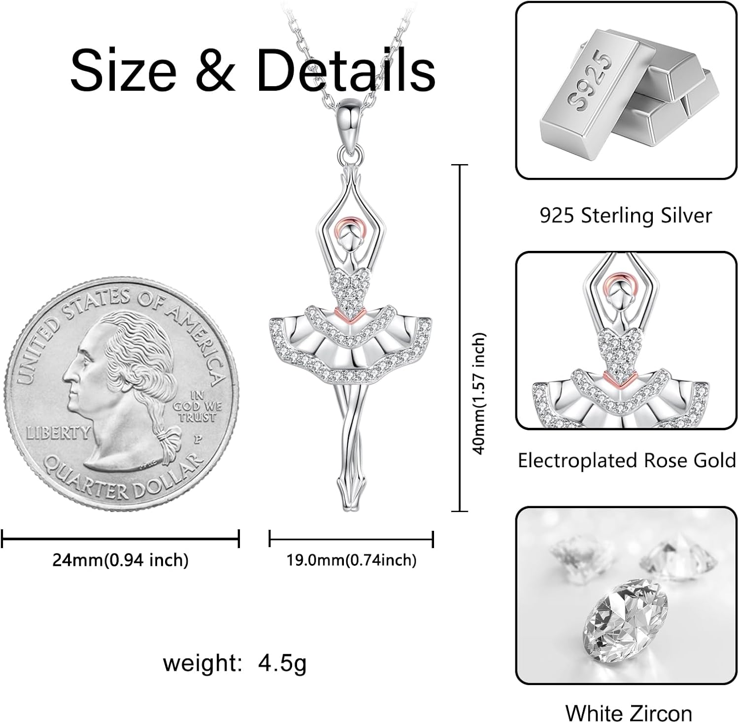 Ballerina Necklaces Gifts for Teens: Ballet Dancer Necklaces Inspirational Jewelry for Women - Image 6