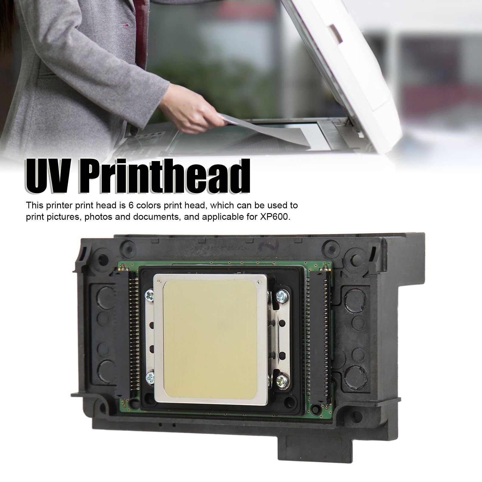 Testina di stampa per stampante a 6 colori Sostituzione di stampa ad alta precisione per XP600 Materiale ABS con prestazioni stabili per uso domestico in ufficio